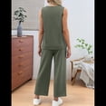 thumbnail image 4 of Conjuntos de Dos Piezas para Mujer, Conjuntos de Verano, Conjuntos de Estar por Casa, Blusas de Cuello Alto, Pantalones Cortos de Pierna Verde XL, 4 of 8