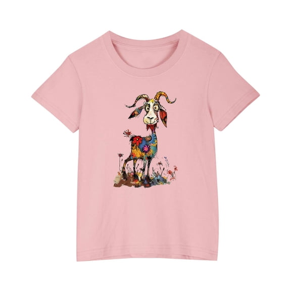 Dreluolixuan Kid T Shirts Short Sleeve Crew Neck Trendy Shirts Graphic Soft Lightweight Tees Summer Holiday Tops