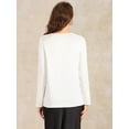 thumbnail image 4 of DARING DIVA Women's Square Neck Loose Flowy Business Blouses L White, 4 of 6