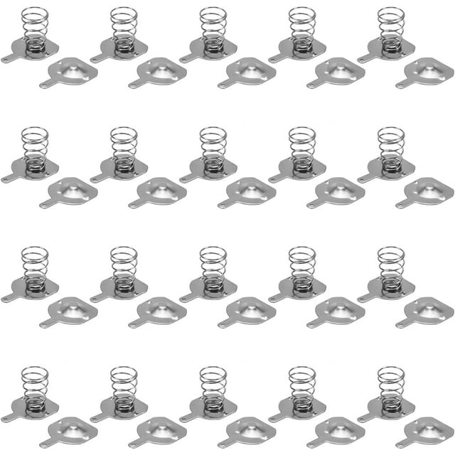 HUGFEGWE 20Pairs 18650 Battery Spring Plate 18650 Battery Positive Negative Conversion Spring Contact Nickeling Plate 16.5mmx16mm CJB91-113235