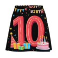 thumbnail image 6 of Happy Tenth Birthday Celebration Image Women's High Waist Skirt Stretchy Casual Mini Skirt, 6 of 8
