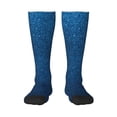 thumbnail image 2 of Lsque Deep Blue Glitter Printed Crew Socks Men's Women's LightWeight Thin Casual Calf Socks ,Knee High Socks,Cotton Socks, 2 of 9