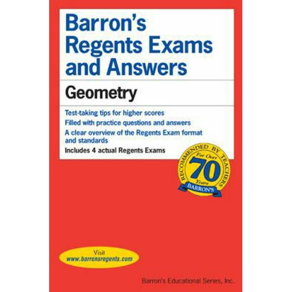 Pre-Owned Barron's Regents Exams and Answers Geometry (Paperback) 0764142224 9780764142222