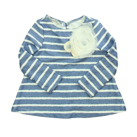 

Pre-owned Pippa & Julie Girls Blue | White Blouse size: 24 Months