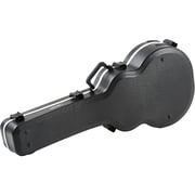 SKB Cases Universal Jumbo Acoustic Deluxe Guitar Hardshell Case with Full-Length Neck Support, TSA Latch, Over-Molded Handle, and Accessories Compartment
