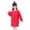 Red, variant on HNMKIU Long Sleeve Artist Apron Smock for Girls Painting with Front Pocket Red,120/大码