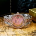 thumbnail image 3 of Pre-Owned Rolex Datejust 36MM 1601 Pink Mother of Pearl Roman Diamond Dial Diamond Bezel Two Tone Rose Gold Full Diamond Jubilee Bracelet, 3 of 9