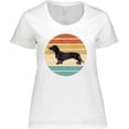 thumbnail image 3 of Inktastic Dachshund Dog Retro Sunset Women's Plus Size T-Shirt, 3 of 5