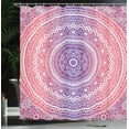 thumbnail image 4 of Ambesonne Pink and Purple Shower Curtain, Mandala, 69"Wx84"L, Violet Ruby, 4 of 5