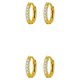 thumbnail image 4 of Sonducket Pendientes de aro de 2 uds., colgante de abalorio de plata dorada, joyería de boda para mujeres y niñas, regalo a la moda Type3 NO3, 4 of 6