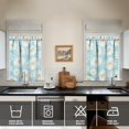 thumbnail image 3 of 3-Piece Daisy Kitchen Curtain Set - Ruffled Valance and Tier Curtains with Rod Pocket, Fresh Floral Pattern for Farmhouse Kitchen Windows Decor, 54"x14" + 27.5"x36"x2, 3 of 5