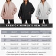 thumbnail image 4 of Women Half Zip Long Sleeve Pullover Sweatshirts Solid Relaxed Fit Winter Fleece Hoodies, 4 of 4
