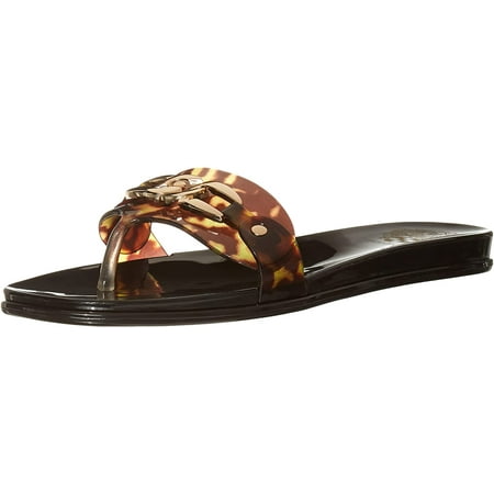 Vince Camuto Womens Evolet Jelly Thong Flip-Flop 6 Tortoise