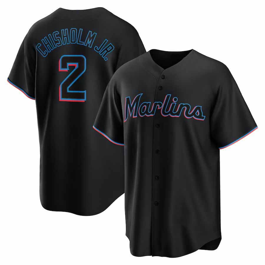 Men's Miami Marlins Jersey Adult Baseball Jersey Sport Shirt -WX