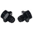 thumbnail image 5 of 3mirrors Aluminum Alloy ORB-8 O-Ring Boss -8AN to -6AN Male Adapter Fitting Straight Black Anodized, 2 Pcs, 5 of 9