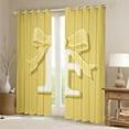 thumbnail image 2 of Erosebridal Yellow Bowknot Curtains for Living Room, Initial Letter F 30%-50% Blackout Curtains Set of 2 (42x90), Cartoon Monogrammed Curtains and Drapes (42x90), Window Curtains Bedroom Decorative, 2 of 6