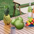 thumbnail image 3 of WORGEOUS 1 manojo de cocos artificiales falsos para decoración, cocos verdes tropicales realistas, fruta artificial para decoración del hogar, exhibición de fotos., 3 of 7