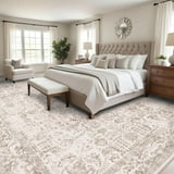 BERTHMEER 10'x14' Large Brown Area Rugs Oriental Rugs Washable Carpets ...