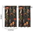 thumbnail image 3 of Mushroom (72) Kitchen Curtains - Vintage Tier Curtains for Bathroom Living RV Rod Pocket Window Drapes 36 Inch 2 Panels Set 27.5"x39" Window Treatment Tiers, 3 of 4