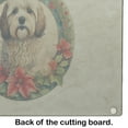 thumbnail image 5 of Havanese Christmas Flowers Glass Cutting Board 12 in x 15 in, 5 of 5