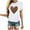 White, variant on WREESH Women's Graphic T Shirts Valentine's Day Leopard Heart Printed Tees for 2025 Casual Short Sleeve Tee Tops Olive Green