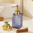 thumbnail image 4 of Hammered Glass Soap Dispenser, 320ml/10.8oz Refillable Liquid Hand Soap Pump Bottle, Decorative Lotion & Shampoo Dispenser for Bathroom & Kitchen Sink, 4 of 5