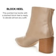 thumbnail image 3 of Journee Collection Womens Kayden Tru Comfort Foam Back Heel Zip Stacked Heel Booties, 3 of 7