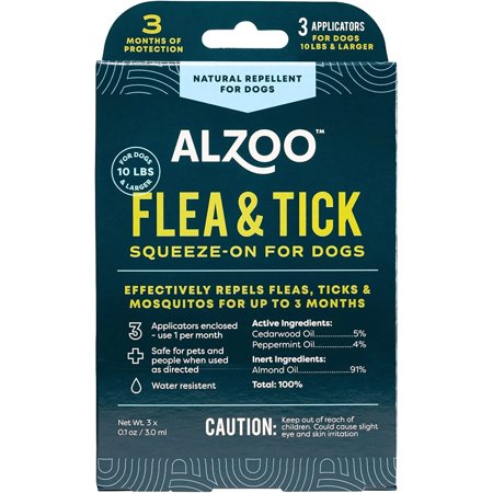 UPC: 3420900111892 | ALZOO Flea Tick Repellent Squeeze-On for Dogs – Pack of 3