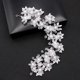 thumbnail image 1 of Nvzi Horquillas para el pelo de boda con flores para novias, peinetas con perlas de cristal, pinzas para el pelo, accesorios para el pelo de boda dorados, joyas, color blanco, 1 of 4
