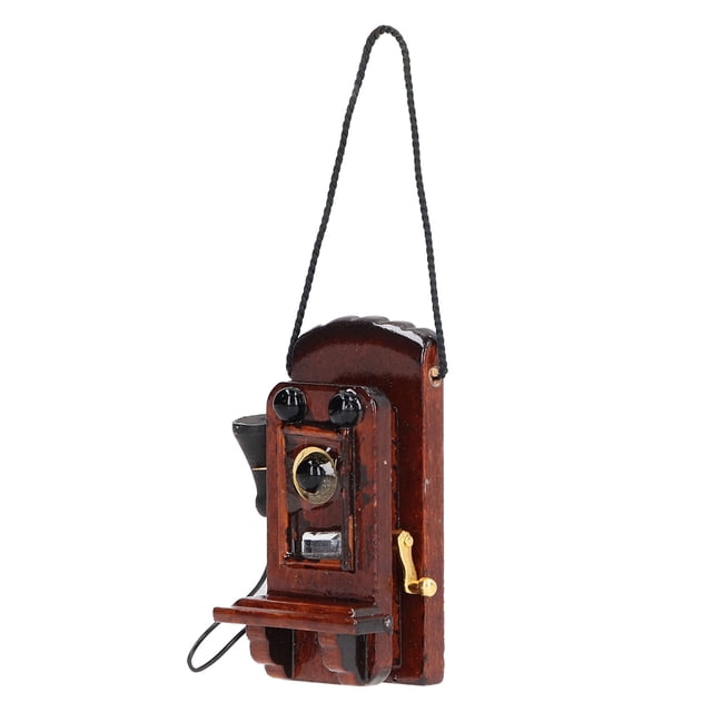 Teléfono De Pared Para Casa De Muñecas, Teléfono De Pared En Miniatura 1: 12, Artesanía Artística Para Sala De Estar Para Amigos