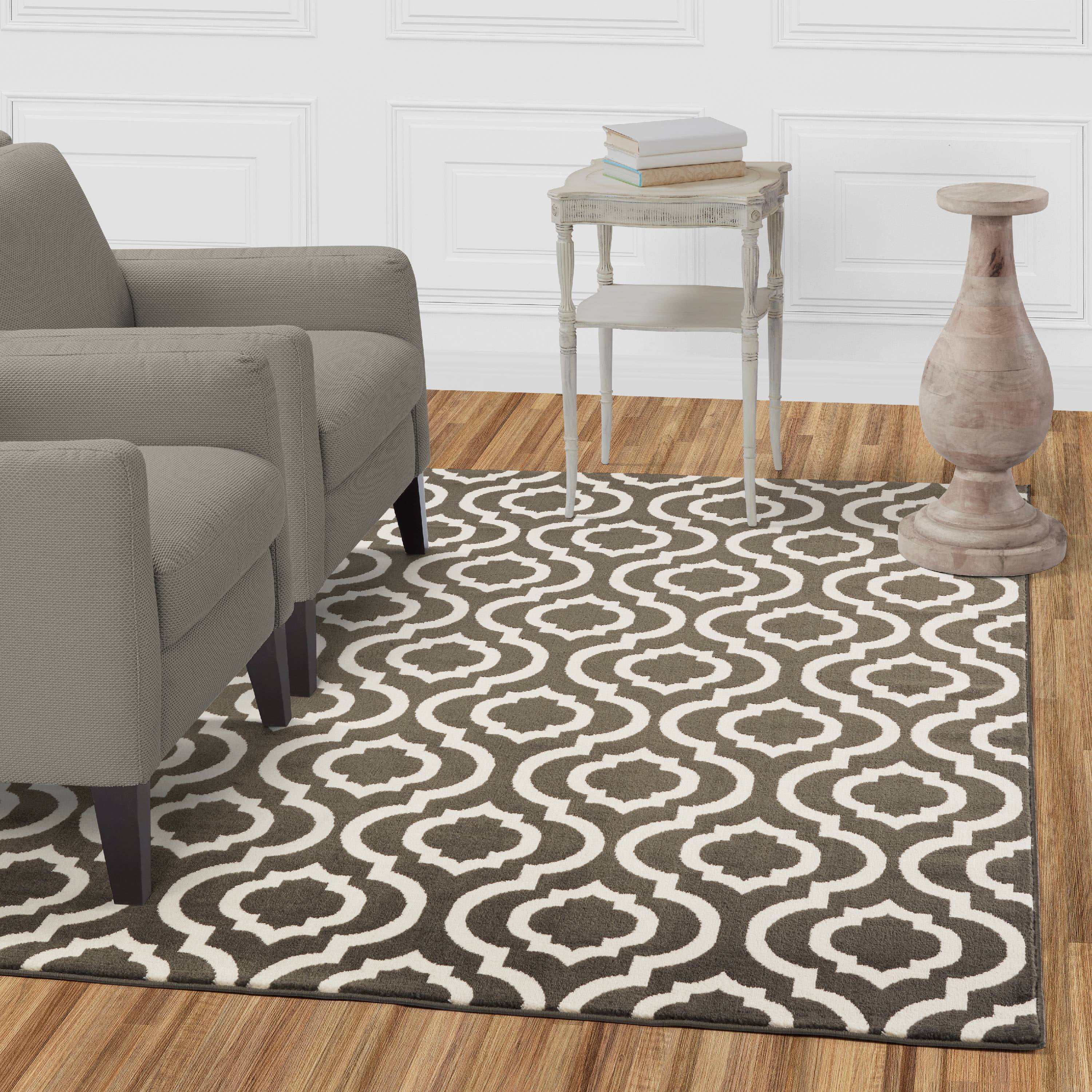 Diagona Designs Contemporary Geometric Moroccan Trellis Design Area Rug