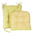 thumbnail image 2 of Klear Vu Gripper Non-Slip Omega 2-Piece Rocking Chair Cushion Set, Yellow, 2 of 4