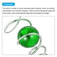 thumbnail image 4 of Uxcell 13" Gazing Ball Spiral Tail Decorative Wind Spinners with Glass Ball for Hanging Decor, Green, 4 of 4