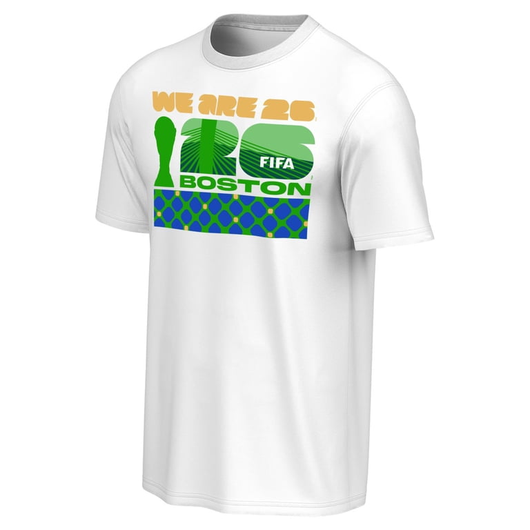 FIFA World Cup 2026 Men's White Host City Block Tee - Boston