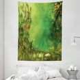thumbnail image 1 of Rainforest Decorations Wall Hanging Tapestry, Mystic Dreamland Butterflies Fairytale Land Grass Flowers Lizard Romantic Scenic Art, Bedroom Living Room Dorm Accessories, 60 X 80 Inches, by Ambesonne, 1 of 1