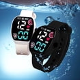 thumbnail image 1 of Electronic Watch Waterproof Power-saving LED Display Multifunctional Low Consumption Precise Time Lightweight Square Dial Sports Watch for Kids, 1 of 7