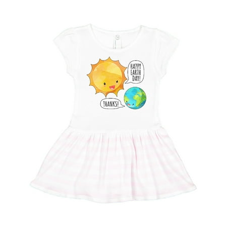 

Inktastic Happy Earth Day Earth and the Sun Gift Toddler Girl Dress
