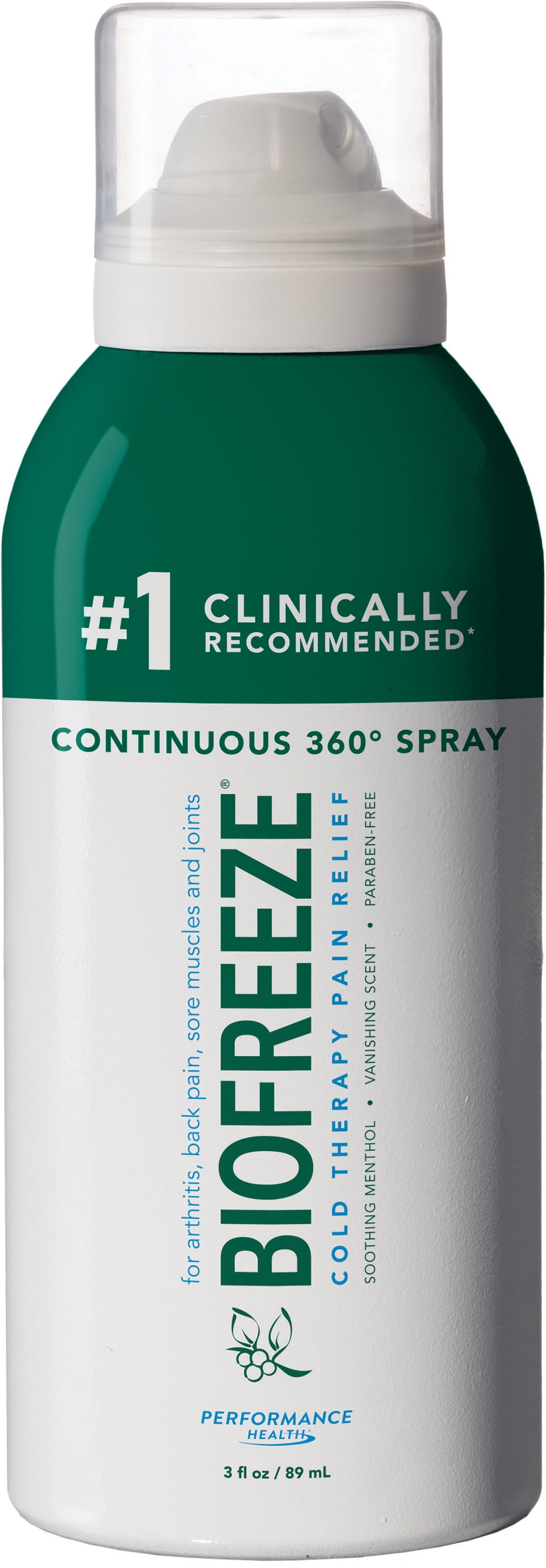 BIOFREEZE Cold Therapy Pain Relief Spray, 3 fl oz