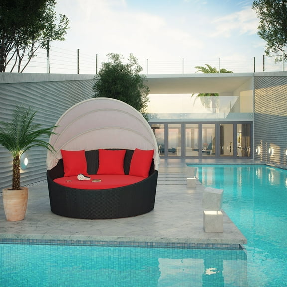 Siesta All-Weather Wicker Canopy Daybed