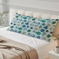 thumbnail image 4 of Blue Fishes Body Pillow Cover 20 x 54 Inch Decorative Pillow Cover Cartoon Coastal Ocean Fish Striped Wooden Lumbar Pillowcase Seasonal Rectangle Cushion Case for Couch Sofa Bed Living Room, 4 of 9