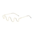 thumbnail image 1 of Monture Demi-Lunettes Mode Sans Lentille Monture Demi-Ornée Décorative Or, 1 of 7