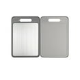 thumbnail image 4 of Gkeoshab Vegetable Cutter 4 In 1 Defrosting Board Defrosting Tray Melt Defrosting Board 9.84 X 14.37 Inch Double Chopping Board With Grater Sharpener Fast Thaw Meat Food Kitchen Utility Tools, 4 of 4