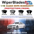 thumbnail image 2 of 2020 BMW 530i xDrive Beam Wiper Blades Wipers w/1yr Warranty (Set of 2) (WiperBladesUSA), 2 of 5