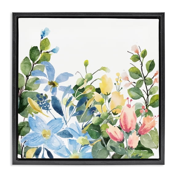 Stupell Industries Bohemian Black Floating Frame Canvas Art, 18 x 18, by Kim Allen