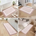 thumbnail image 6 of Findosom 3pcs Bathroom Rugs Set with U-Shaped Mat, Non Slip, Quick Drying, Ultra Soft and Water Absorbent Bath Rug Mat Carpet Machine Washable 20"x32"+20"x59"+U Shape 20"x24" Pink, 6 of 7