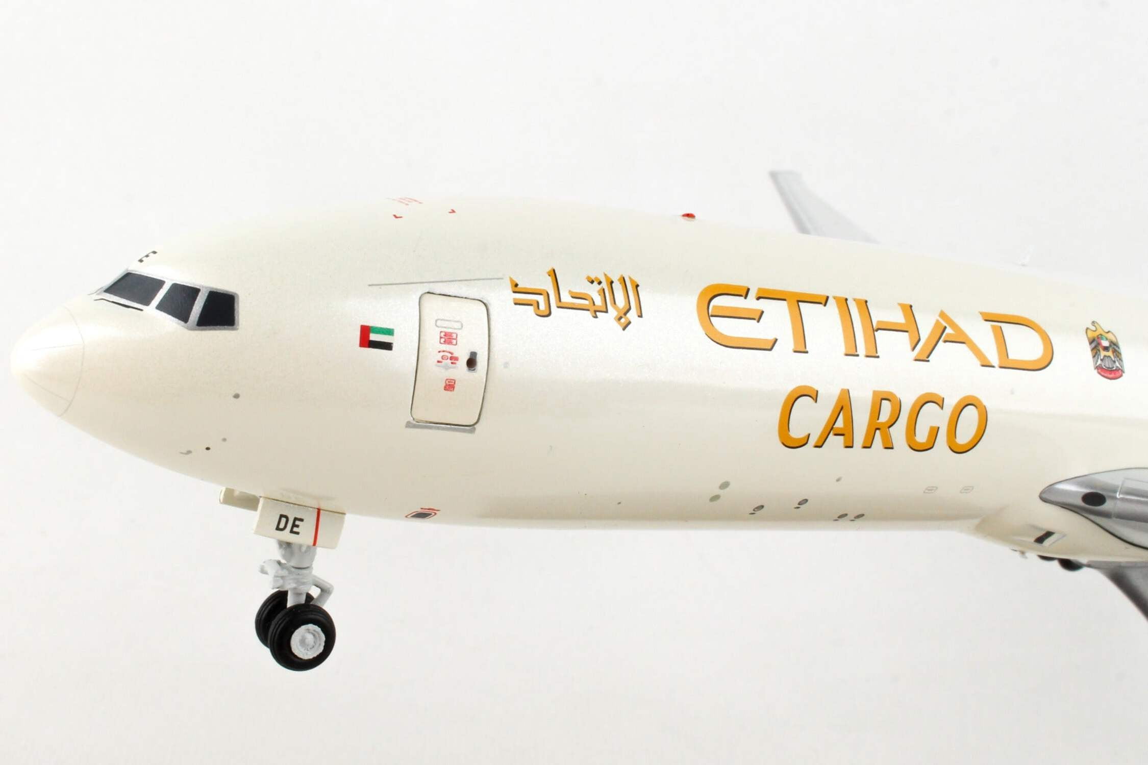 Boeing 777F Commercial Aircraft "Etihad Airways Cargo" Beige with Tail Graphics 1/200 Diecast Model Airplane by GeminiJets