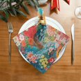 thumbnail image 2 of GZHJMY Flower Painting Cloth Napkins Set of 1,Reusable Washable Polyester Dinner Table Napkins for Kitchen,Dining,Restaurant,Party Decoration, 2 of 7