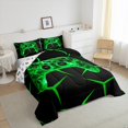 thumbnail image 3 of Castle Fairy Green Gamepads 3 Pieces Queen Comforter Set,3D Geometric Ultra Soft Bedding Sets,Video Game Bedding Comforter Set,Luxury Boys Bedroom Decor,Reversible, 3 of 8
