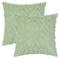 thumbnail image 2 of REGALWOVEN Set of 2 Shaggy Plush Throw Pillow Covers Couch Pillow Covers for Home Green-1 18" x 18", 2 of 6