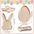 thumbnail image 3 of JHEHF Easter Wooden Serving Tray Rustic Cute Rabbit Shape Charcuterie Board Snack Dish Platter for Dinner Holidays Parties Decoration Housewarming Present Gift, 3 of 7